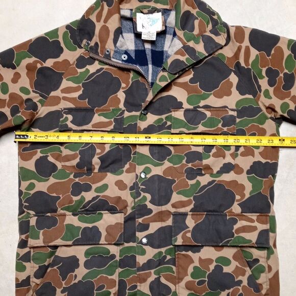 *READ* Vintage Trophy Club Camo Field Hunting Jacket w/ 2 Removable Hoods SMALL - Picture 13 of 13